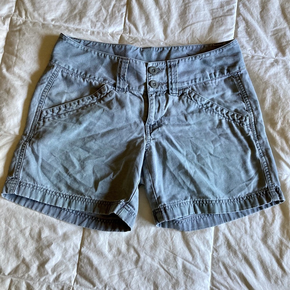 Vtg Y2K The North Face Shorts Women's 6R 100% Cotton Low Rise Gray Hiking GORP